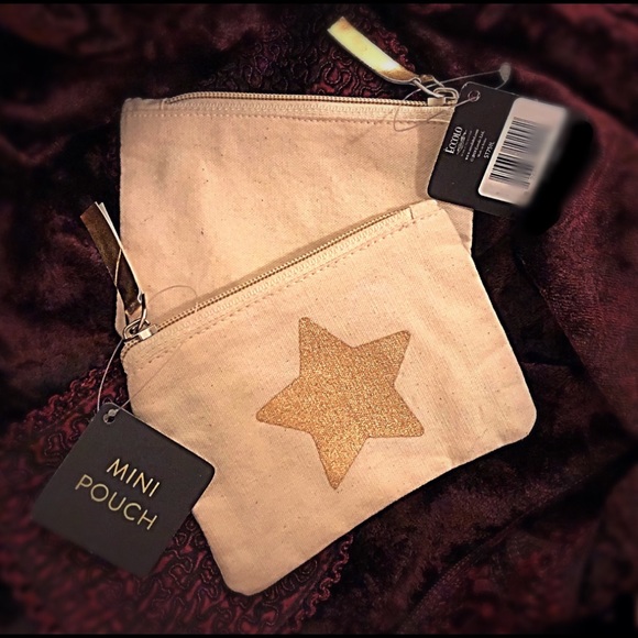 Eccolo Handbags - Mini Makeup/Purse-Canvas w/Gold Star